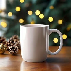 white ceramic mug with mockup