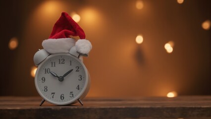 santa claus with clock