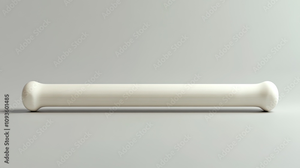 Poster white cylindrical object with linear texture