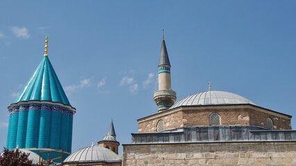 The beautiful historical Mevlana Museum in Konya, Turkey