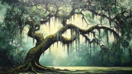 Ancient Majesty: A Live Oak Draped in Spanish Moss