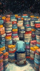 Fototapeta premium The Weight of Silence, Depression