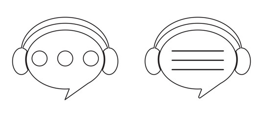 customer service or it support vector icon, private chat symbol, online operator sign
