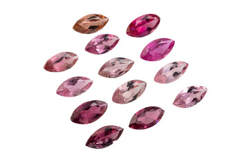 A Collection of Vibrant Natural Tourmaline Gemstones in Various Shades and Cuts