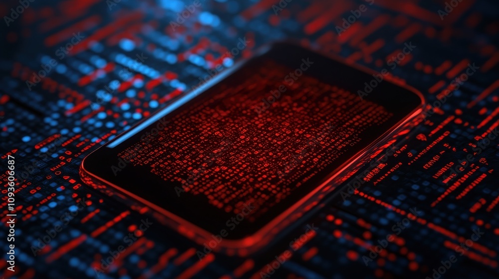 Poster safeguards mitigate security risks and threats. visual representation of smishing cyber attack