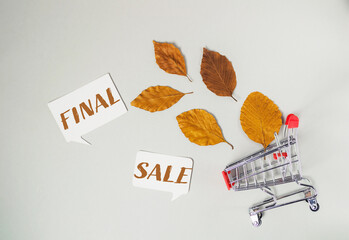 Cart with a sign that says Final Sale on it