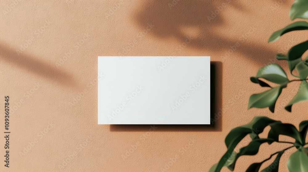 Poster a mockup provides a preview of the prototype. elegant business card mockup on subtle background