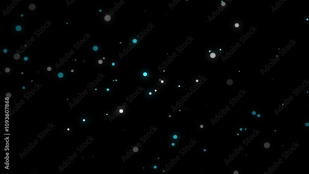 Aufkleber white green bokeh lights and flying particles creating a dynamic looping motion overlay