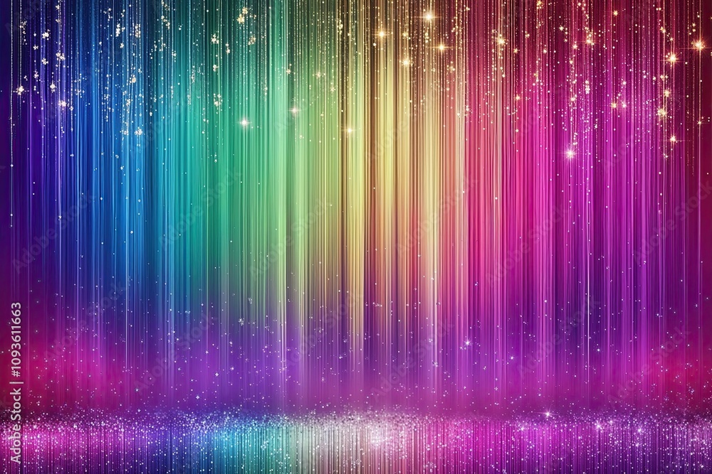 Poster vivid luminescent backdrop design with colorful tones and shimmering effects