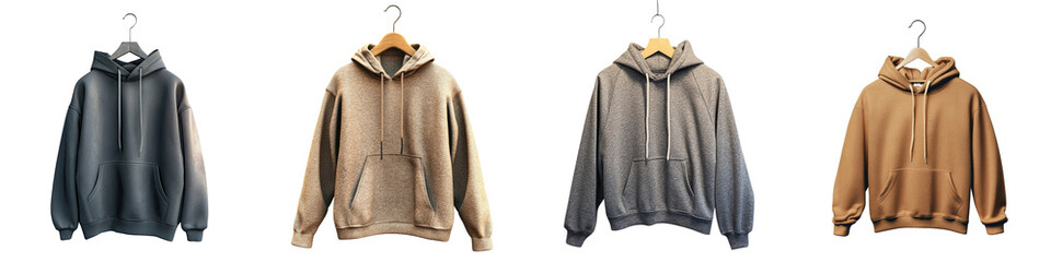 Hoodie on a Hanger – A Cozy Hoodie Hanging on a Hanger, Suggesting Someone Will Return for It Isolated on Clear White Background Highly Detailed 