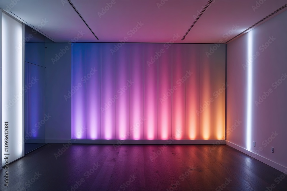 Aufkleber sleek modern gradient light display with radiant colors and visual flow