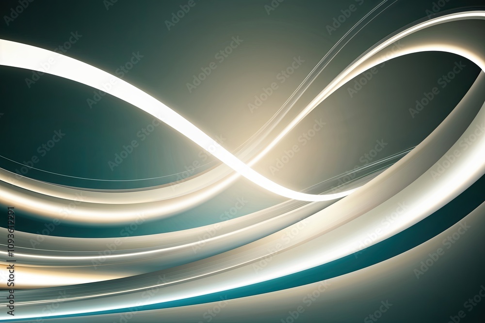 Aufkleber modern abstract light background with smooth curves and waves