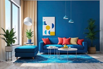 Modern Clean Blue Canvas Design for Vibrant Spaces