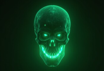 Neon Green Skull