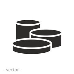 winner podium icon, pedestal or platform for award ceremony, success presentation stage, circular arena, flat vector illustration