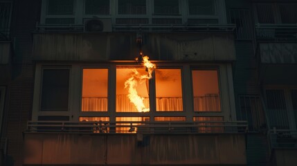 fire in the window.