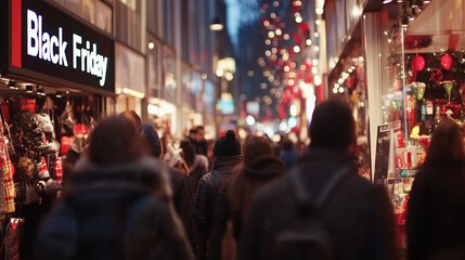 Clean, white "Black Friday" text in the bottom-left corner with a faint, glowing outline, Black Friday