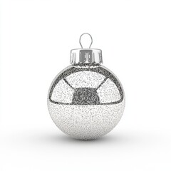 Fototapeta premium Christmas Ball on a White Background with Snow