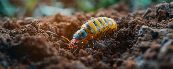 beetle in the ground.