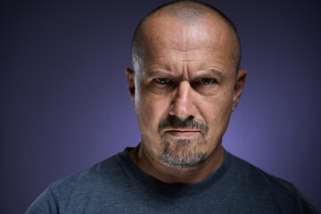 Intimidating man with a intense look