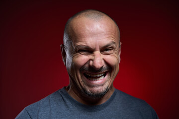 Man laughing out loud