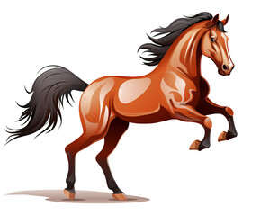 Obraz premium a horse with black hair