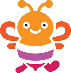a Cute Bee Icon Vector Illustration