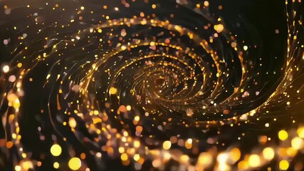 Abstract 3D background with swirling spiral particles, digital background of dots - Powered by Adobe