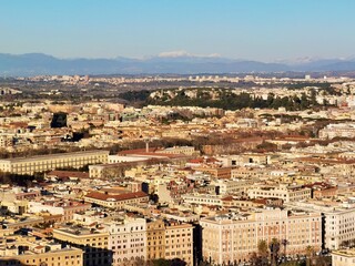 Naklejka premium the city view of Rome, Italy