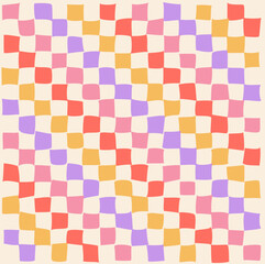 Psychedelic checkerboard poster