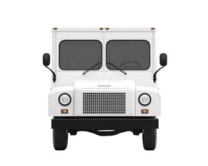 a white truck with two windows