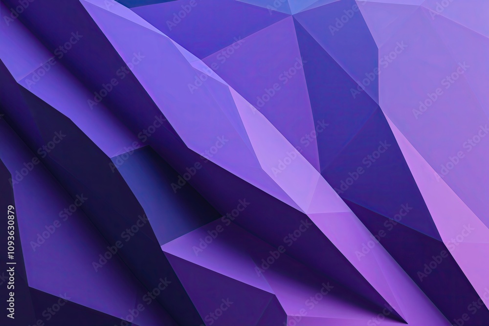 Aufkleber modern 3d polygon background with lavendar and indigo gradient texture