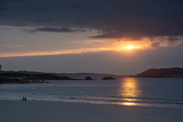 Obraz premium Coucher du soleil en Bretagne - France