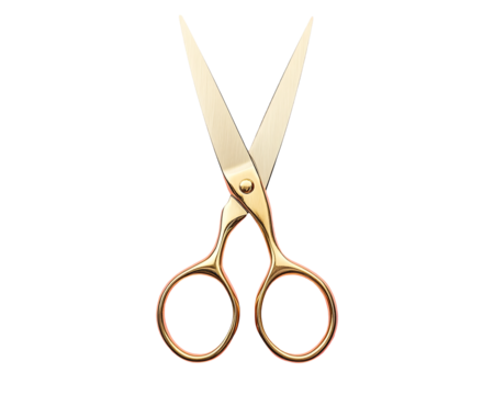a pair of gold scissors