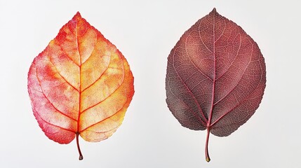 Vibrant shades of autumn: close-up of colorful leaves