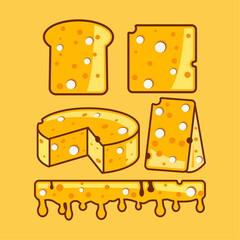 Cheese vector graphic design icon