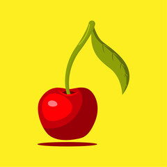 Cherry vector graphic design icon