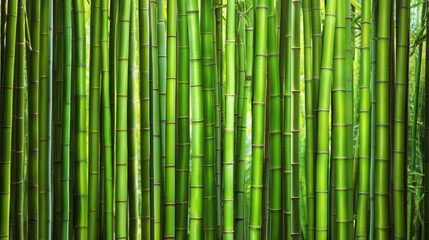 Obraz premium Stunning Green Bamboo Forest Wallpaper
