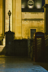 A lonely telephone booth in  Valletta, Malta