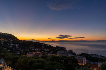 sea ​​view - sunrise over the Cote d'Azur, Provence, France