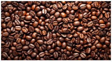 Fototapeta premium Close-Up Texture of Roasted Coffee Beans