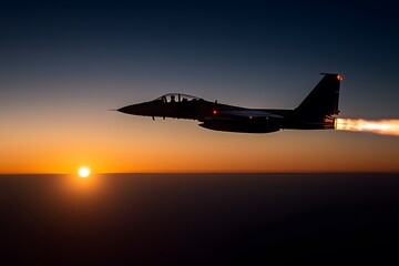 Air Force aircraft breaking the speed of sound, creating a dramatic sonic boom as it soars through the sky, showcasing advanced engineering and aviation power.