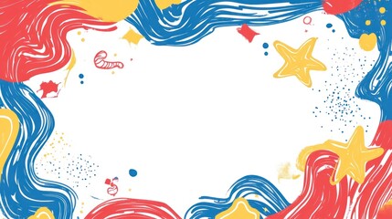 Vibrant Abstract Art: A Playful Composition of Colors and Shapes