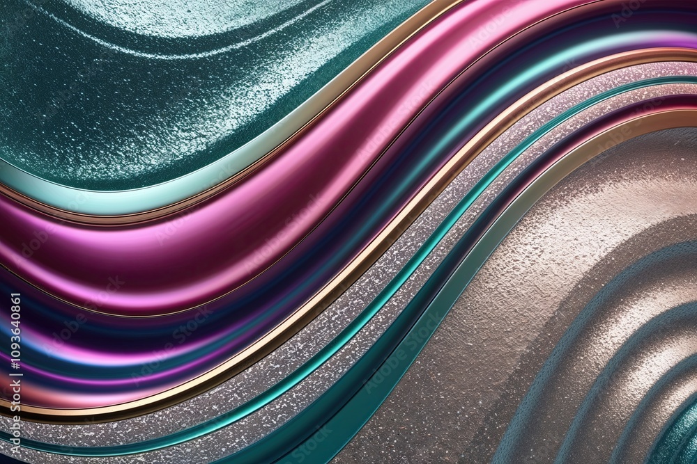 Poster elegant shimmering soft wave design with vibrant colors and textures