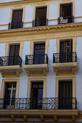 Façade architecture in Tangier, Morocco