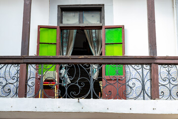 Façade architecture in Tangier, Morocco
