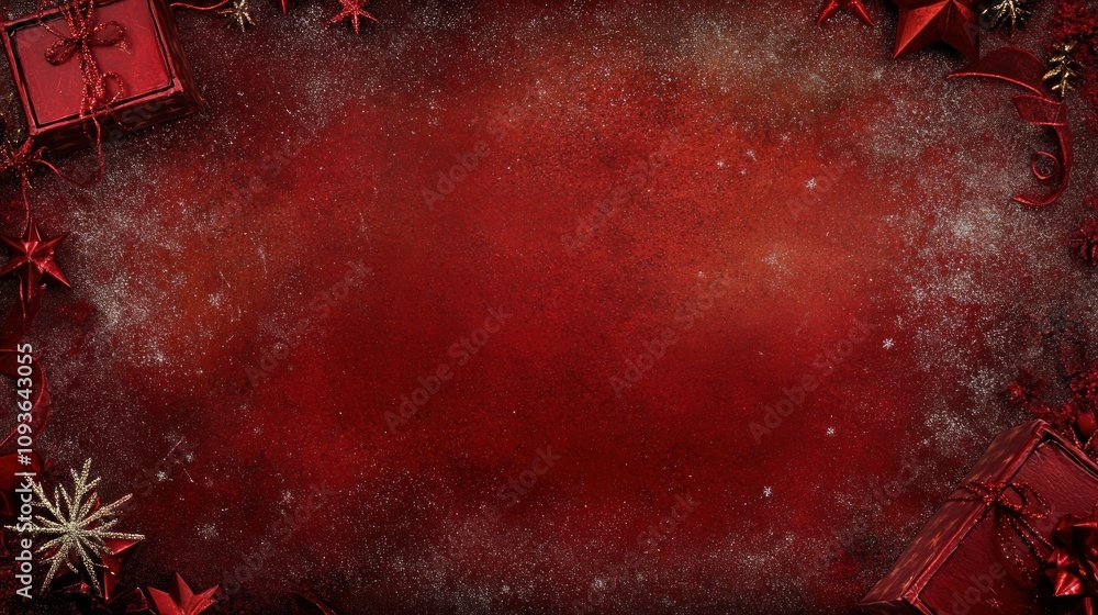 Aufkleber red christmas background with copy space for your message.