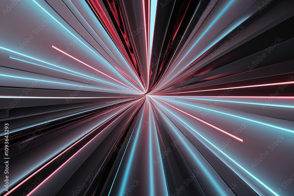 Poster vibrant luminous patterns with sleek 3d depth and design