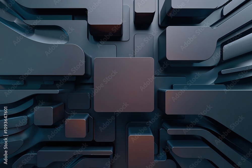 Poster vibrant and shadowy 3d abstract background design