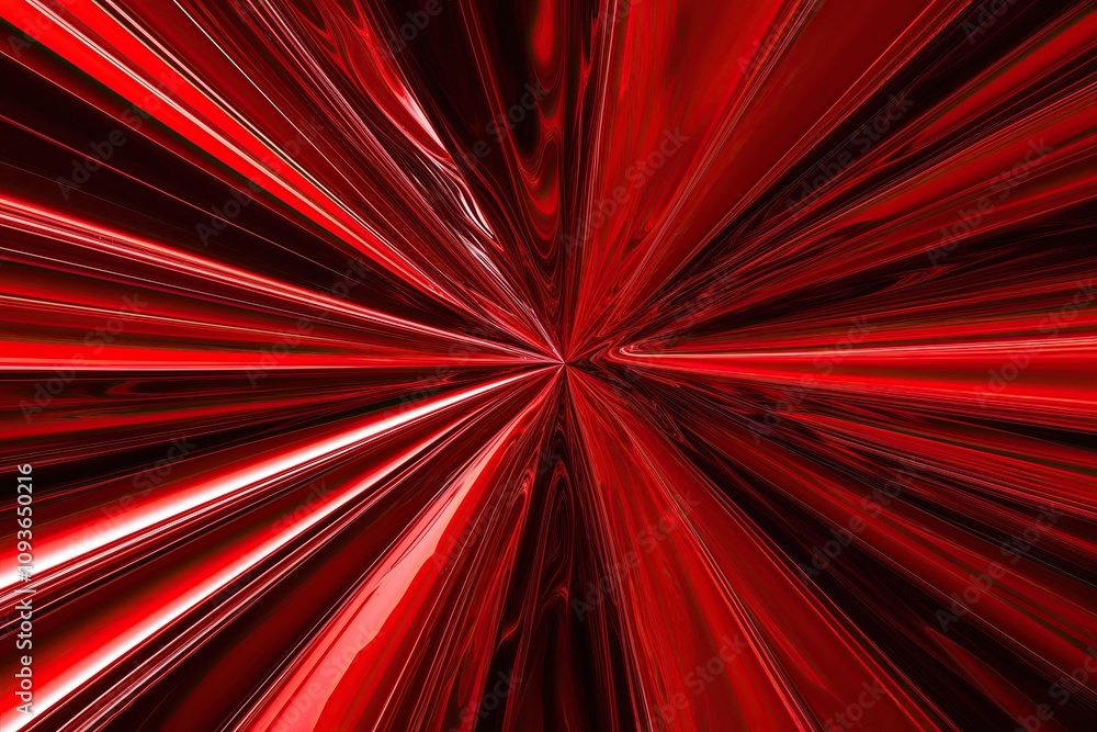 Poster dynamic red geometric background featuring fluid motion and structure